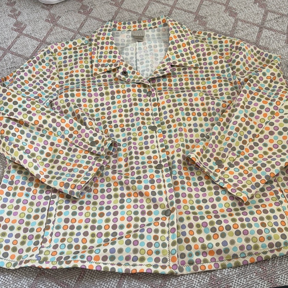 Sigrid Olsen Sport Women’s 3x Mulit-colored polka dot Jacket
